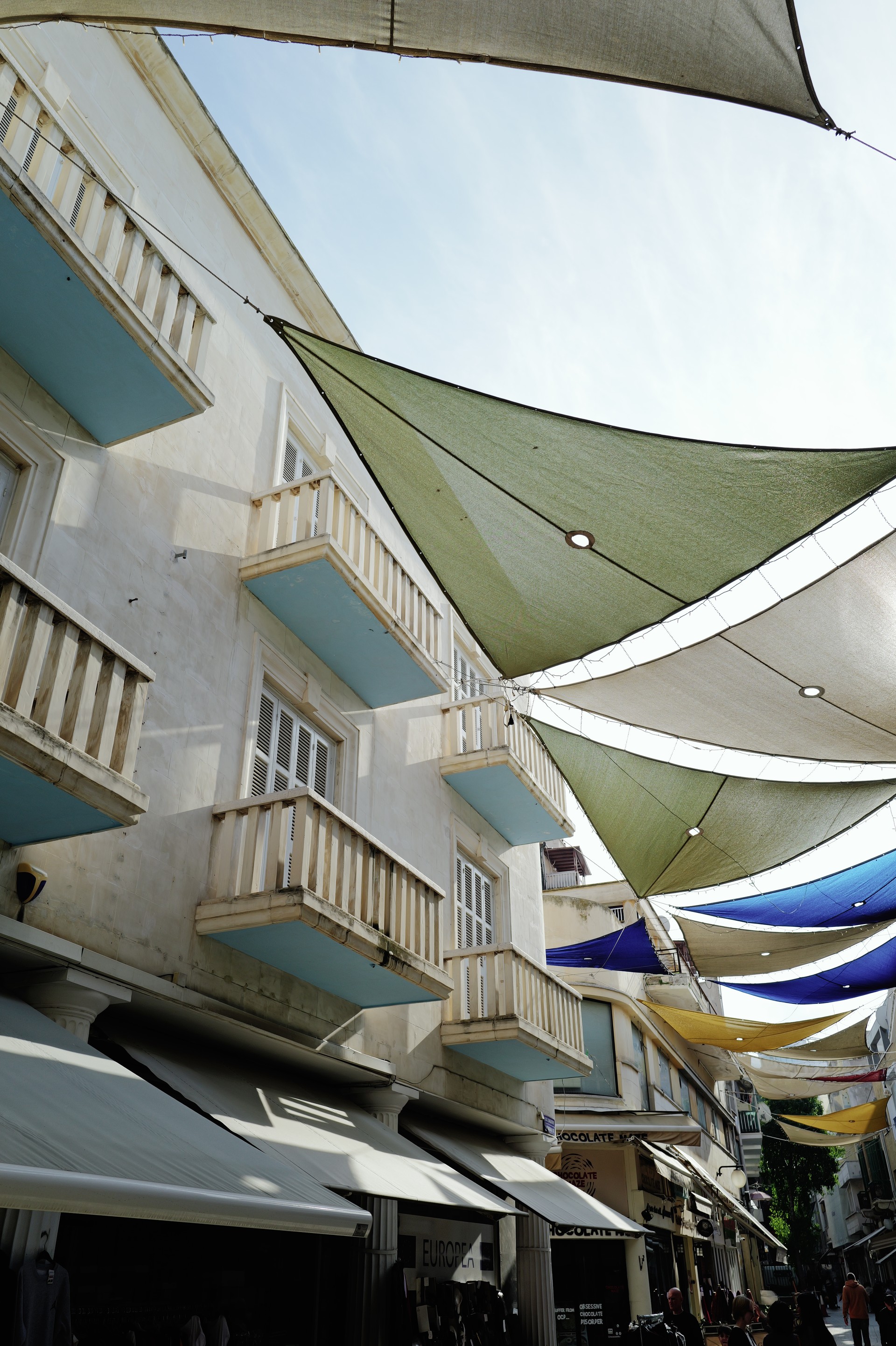 Shade Sails over Ledra Street