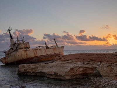 Shipwreck at Sea Caves